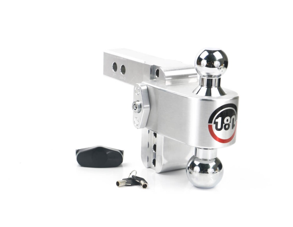 Weigh Safe CTB4-2 Drop Hitch 180 Adjustable 4" With 2" Shank And Chrome Plated Steel Ball