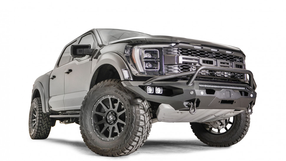 Передний бампер с центральной дугой Matrix Ford F-150 Raptor 21-22 Fab Fours FR21-X5352-1