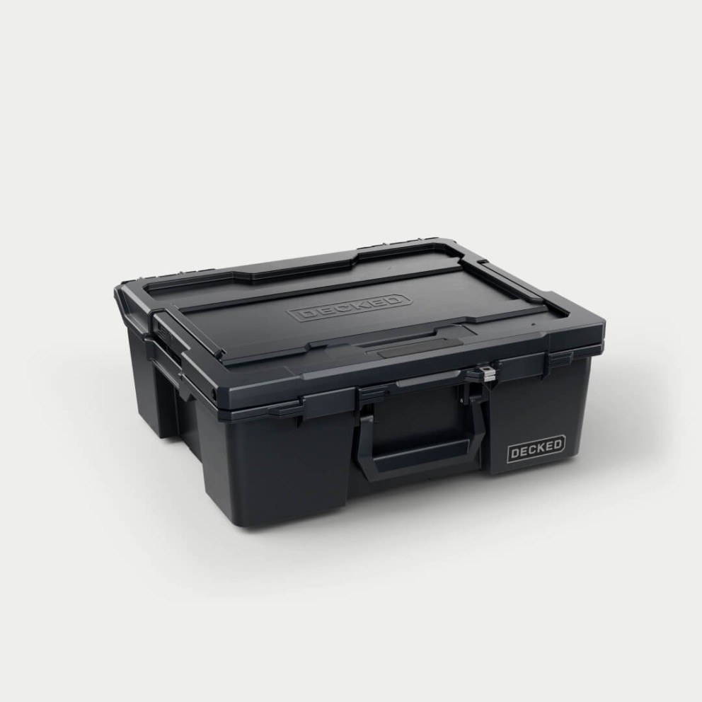 Decked A0020-HRAK-BLK Halfrack 32 Storage Cases Black