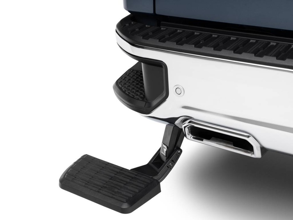 AMP Research 75322-01A BedStep Retractable Flip Down Bumper Step Dodge Ram 1500 19-24