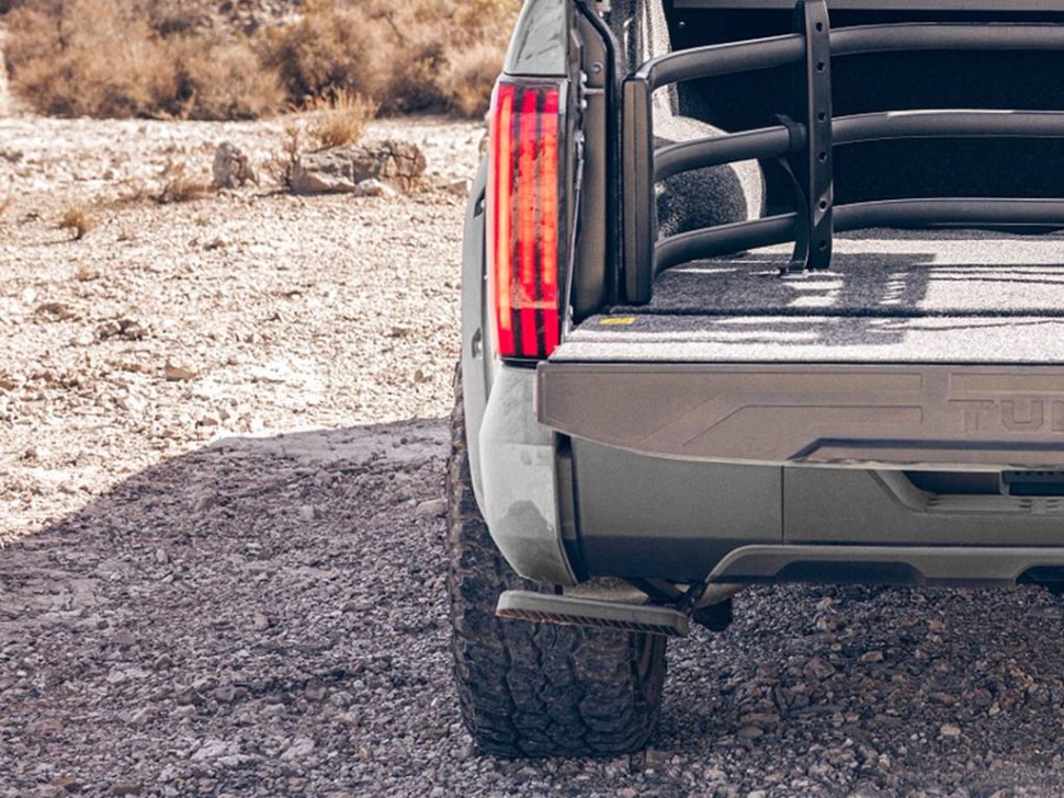 AMP Research 75322-01A BedStep Retractable Flip Down Bumper Step Dodge Ram 1500 19-24