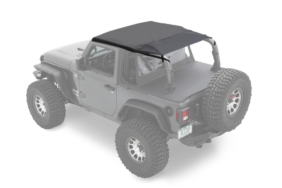 Cable Style Bikini Top Black Diamond Jeep Wrangler JL 18-23 2 Door Bestop 5260735