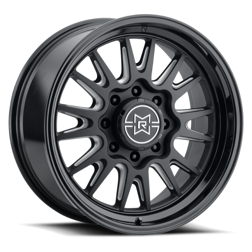 Raised Wheels MR80221080518N 802 Wheel Double Black Milled 20x10 Offset -18