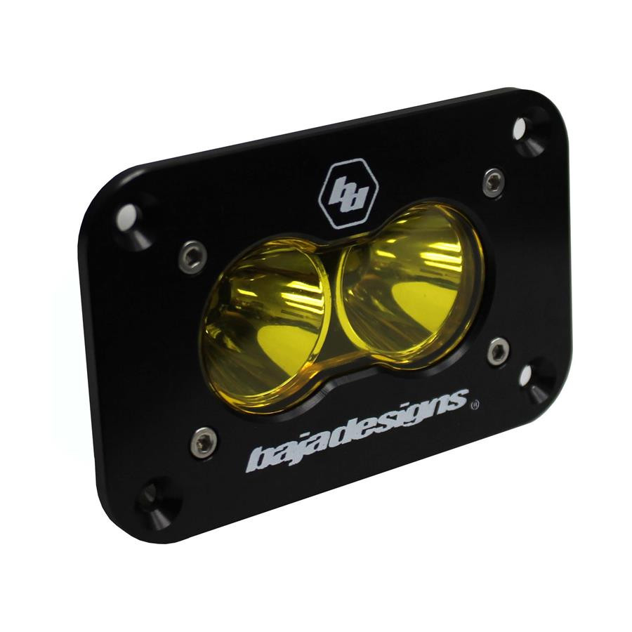 Baja Designs 541011 S2 Sport 2.93"x1.68" Spot Led Off-Road Light Flush Mount