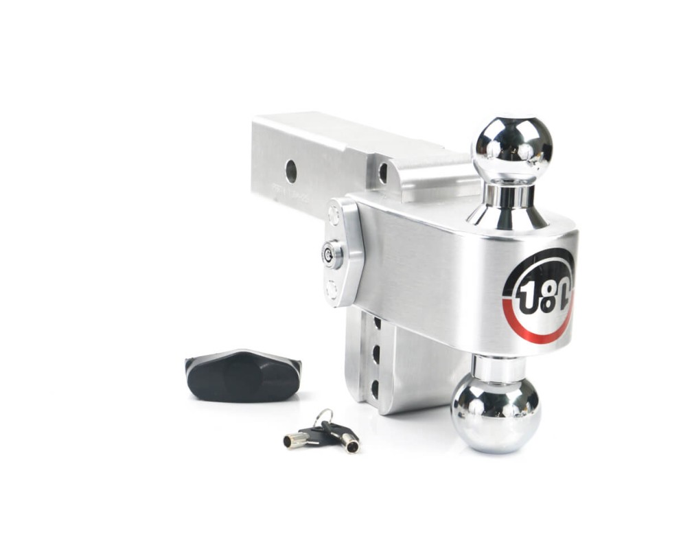 Weigh Safe CTB4-2.5 Drop Hitch 180 Adjustable 4" With 2" Shank And Chrome Plated Steel Ball