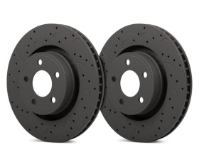 Hawk Performance HTC4058 Drilled Front Brake Rotors Talon Ford Mustang 07-14