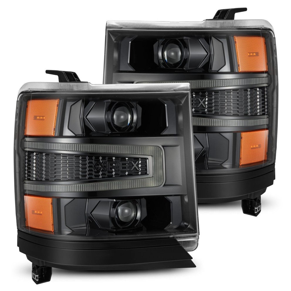 Комплект передних Led фар Chevrolet Silverado 1500 16-18 LUXX-Series AlphaRex 880233