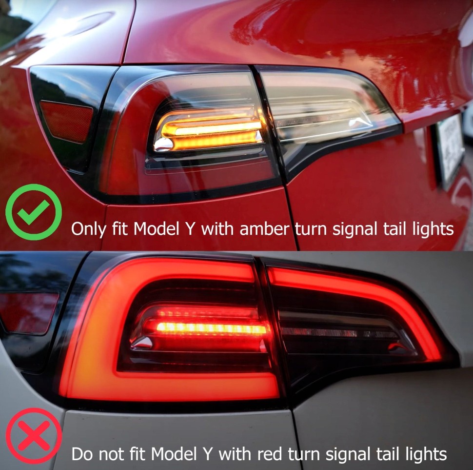 AlphaRex 601030 PRO-Series Led Tail Lights Tesla Model Y/Model 3 20-24