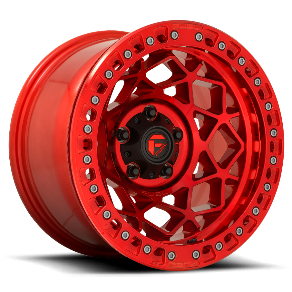 Fuel Off Road D12117908445 Unit Beadlock Wheel Candy Red 17x9 -15