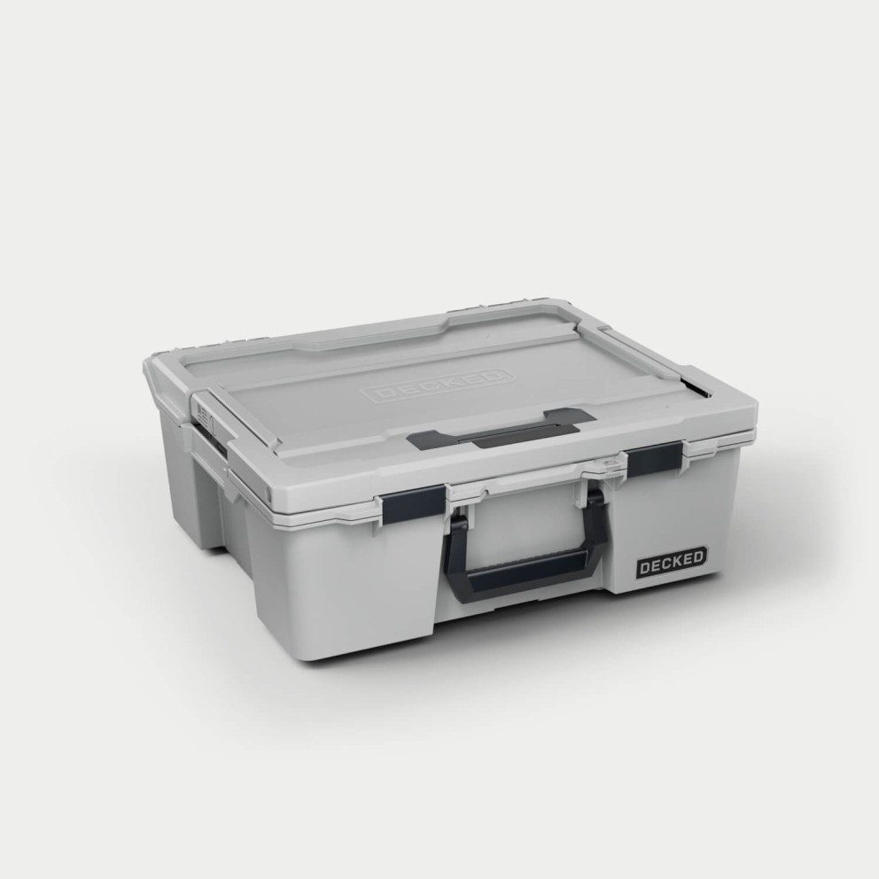 Decked A0020-HRAK-GRY Halfrack 32 Storage Cases Cool Gray