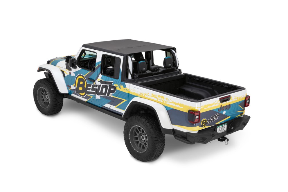 Cable Style Bikini Top Black Diamond Jeep Gladiator JT 20-23 Bestop 5261535