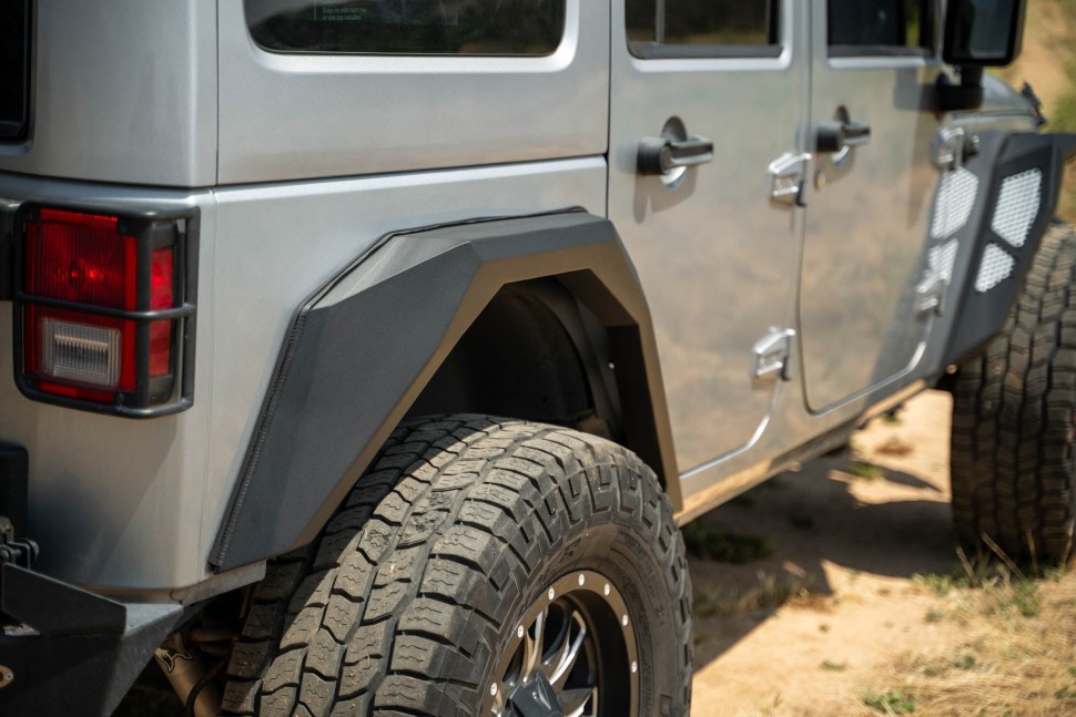 DV8 Offroad FDJK-09 Armor Fender Flares Set 4 PC Jeep Wrangler JK 07-18