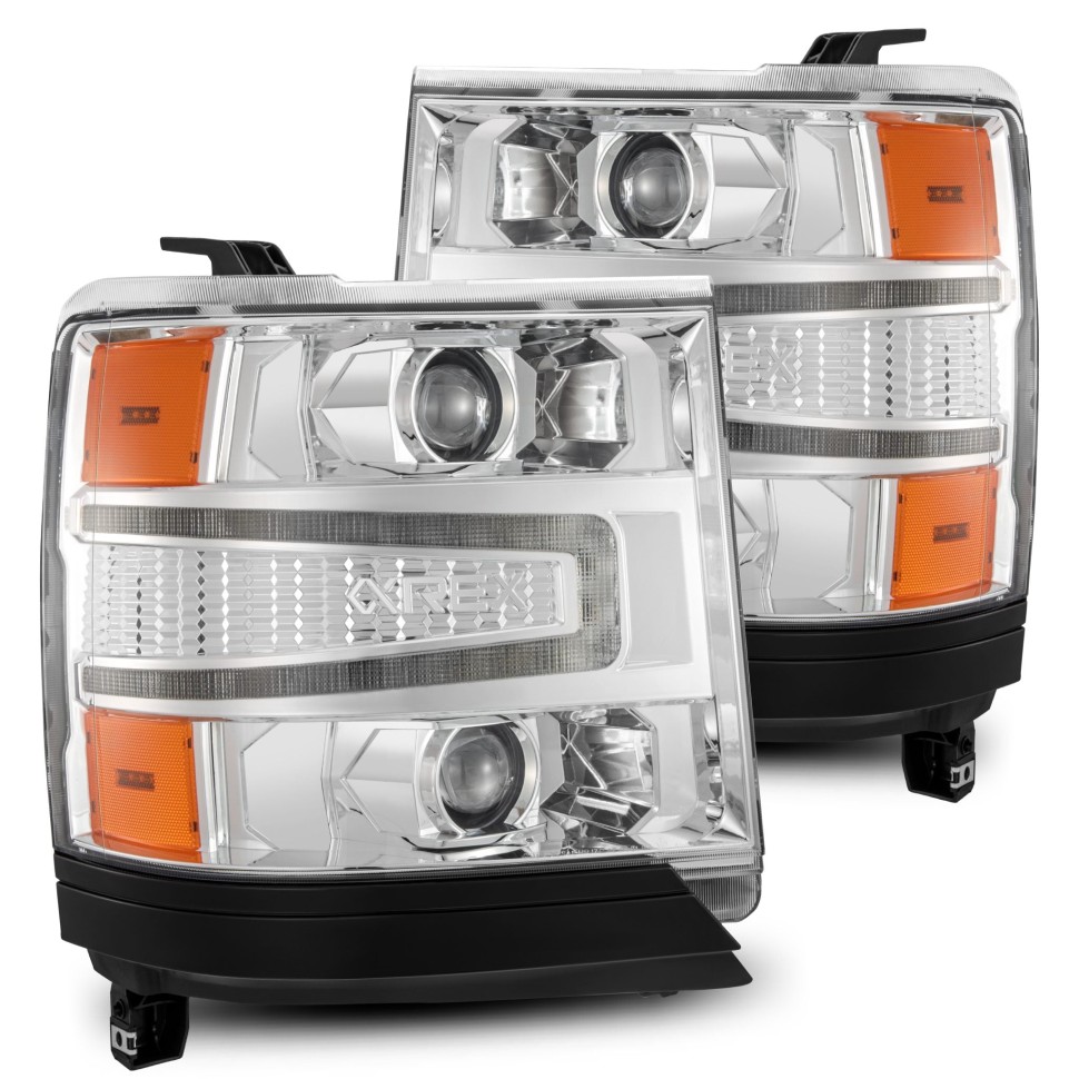 Комплект передних Led фар Chevrolet Silverado 1500 16-18 LUXX-Series AlphaRex 880235