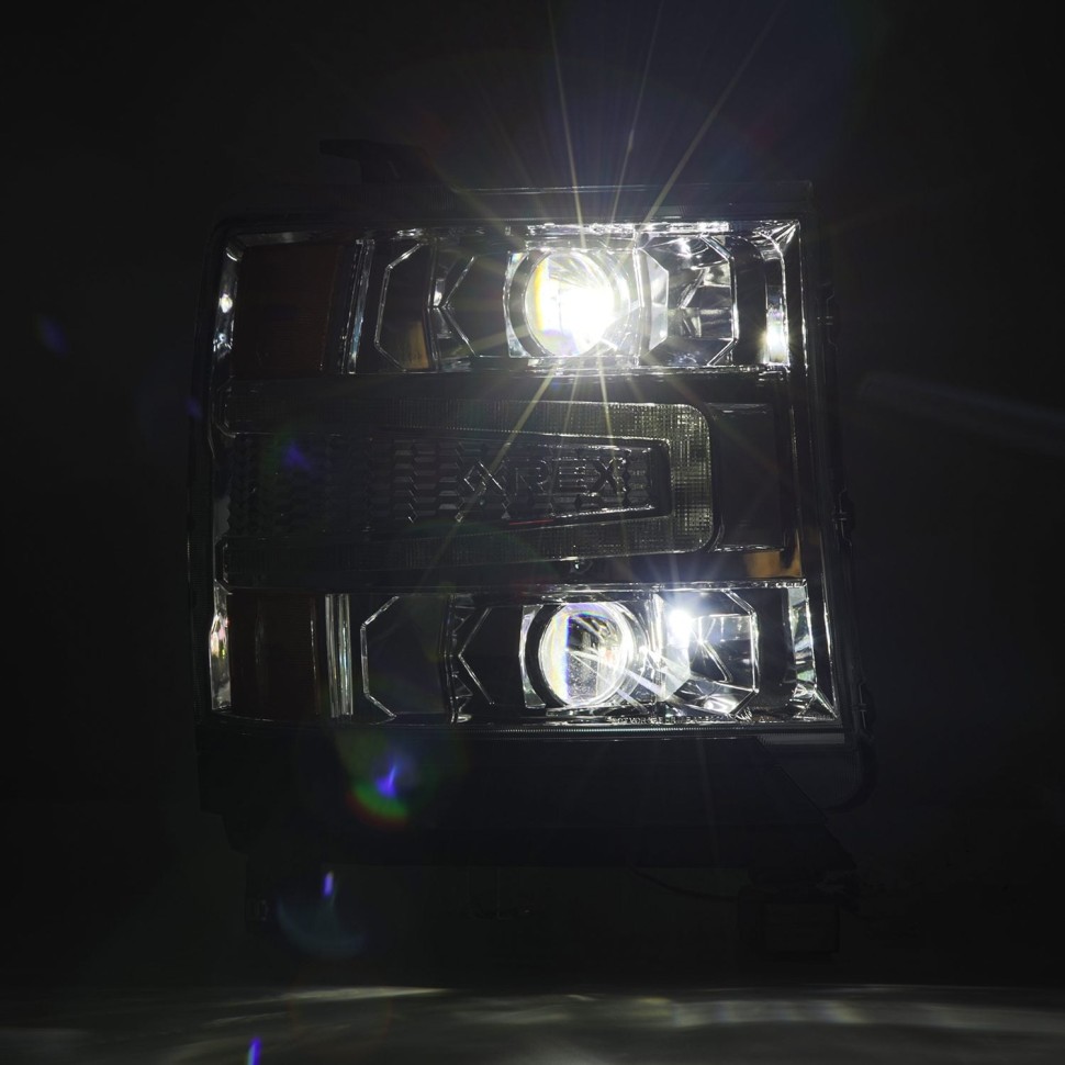 Комплект передних Led фар Chevrolet Silverado 1500 16-18 LUXX-Series AlphaRex 880235