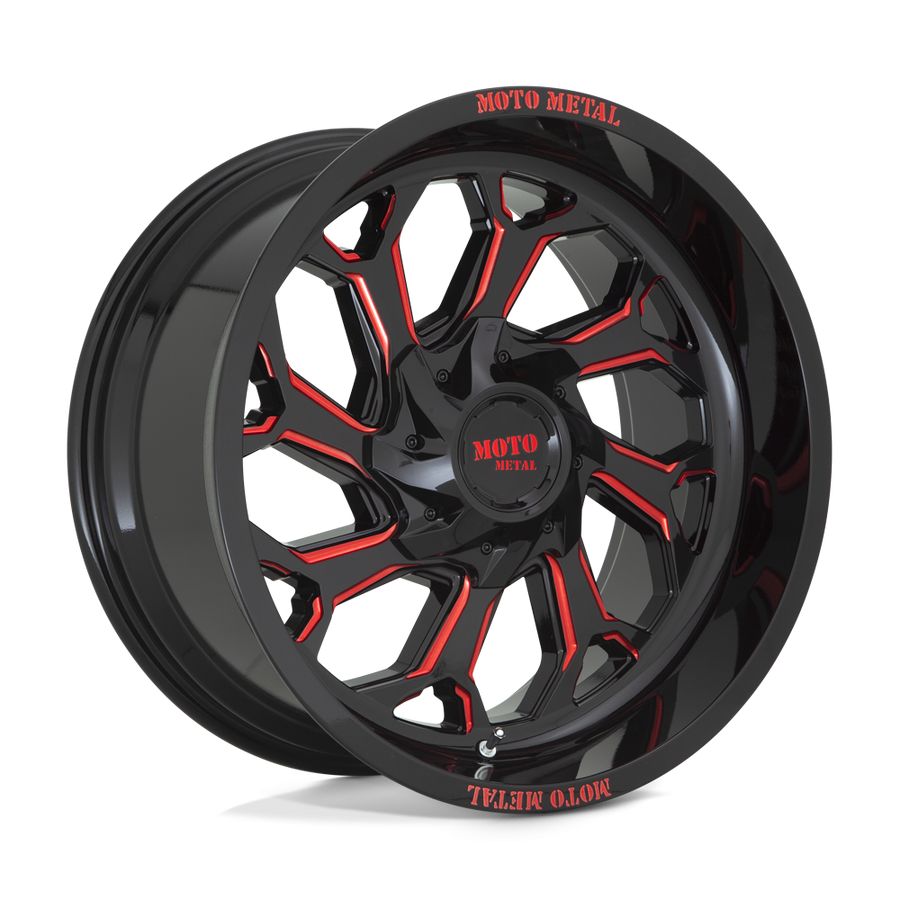 Колесный диск Moto Metal MO999 Gloss Black Milled W/Red Tint 20x10 ET-18 MO99921035918N