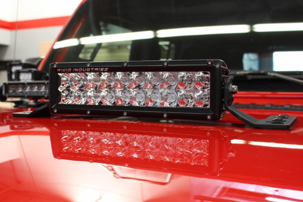 Комплект креплений светодиодной оптики на капот 10" Jeep Gladiator JT/Wrangler JL 18-23 Go Rhino 732100T