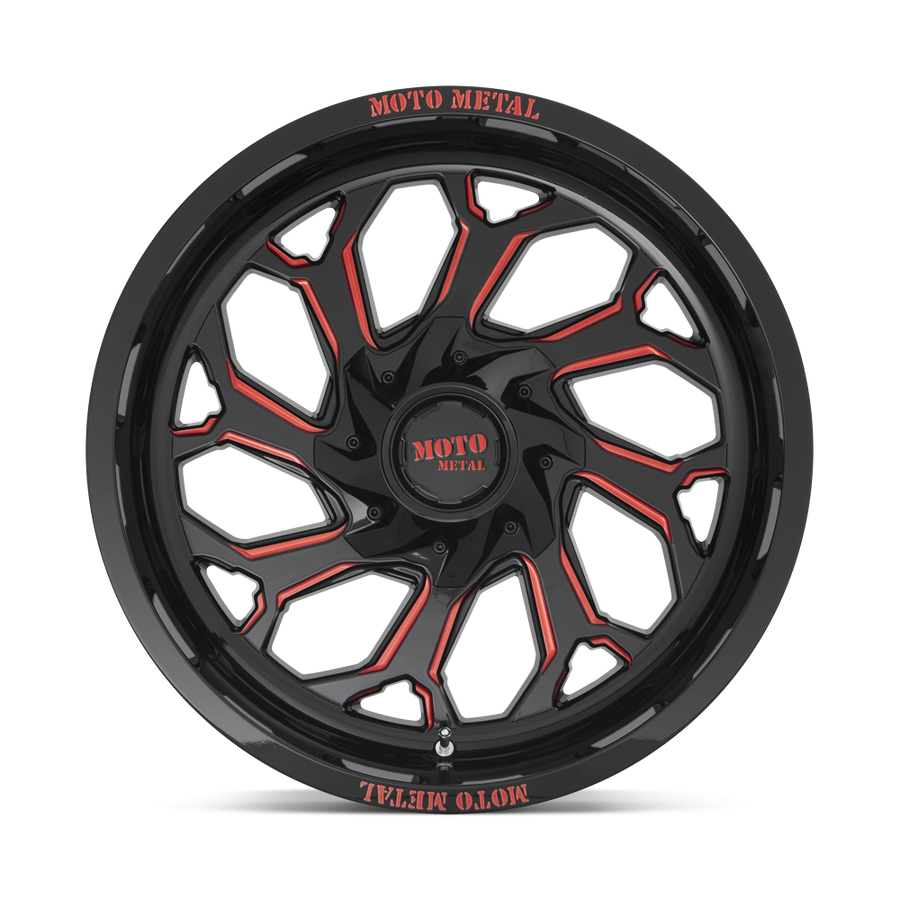 Колесный диск Moto Metal MO999 Gloss Black Milled W/Red Tint 20x10 ET-18 MO99921067918N