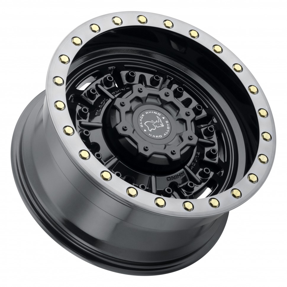 Black Rhino 1795ABR-88165B22 Abrams Wheel Gloss Gunblack W/Machined Dark Tint Lip 17x9.5 -18