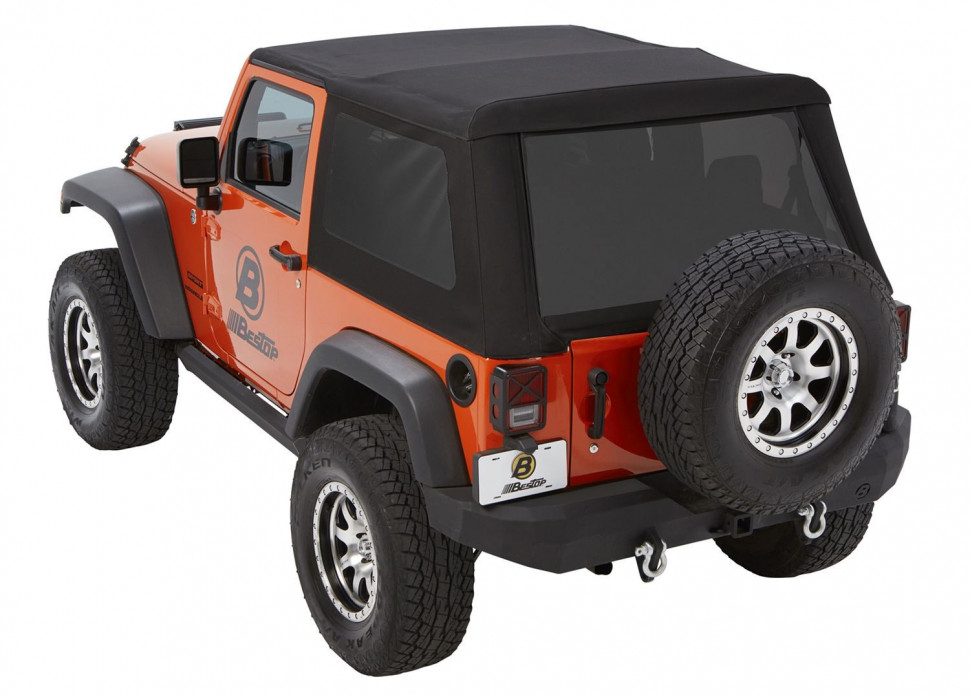 М`який дах софт Топ Jeep Wrangler JK 07-18 2 Door (Black Diamond) Trektop Glide Bestop 5492235