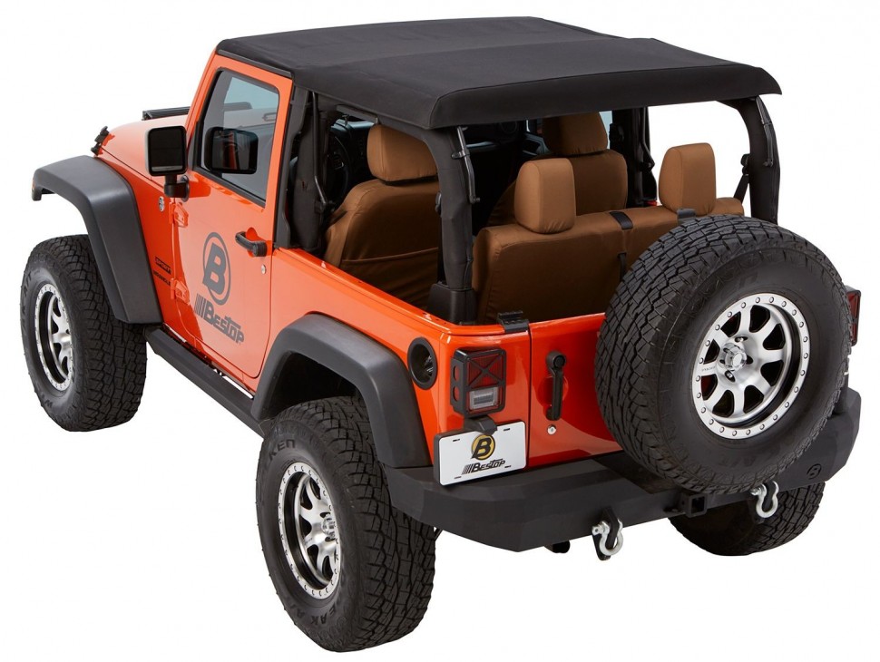 М`який дах софт Топ Jeep Wrangler JK 07-18 2 Door (Black Diamond) Trektop Glide Bestop 5492235
