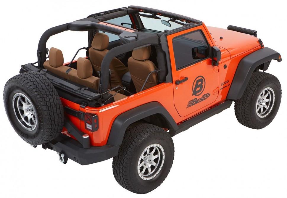 М`який дах софт Топ Jeep Wrangler JK 07-18 2 Door (Black Diamond) Trektop Glide Bestop 5492235
