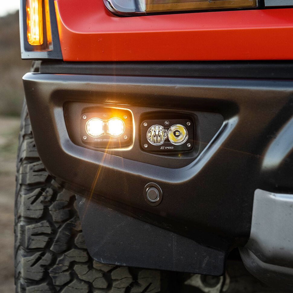 Комплект протитуманних LED фар SAE Ford F-150/Bronco Raptor/Raptor R 21-25 S2 SAE/S2 Pro Baja Designs 448183