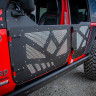 Задние двери Half с алюминиевой сеткой Jeep Wrangler JL/Gladiator 18-22 DV8 Offroad HDJL-01R