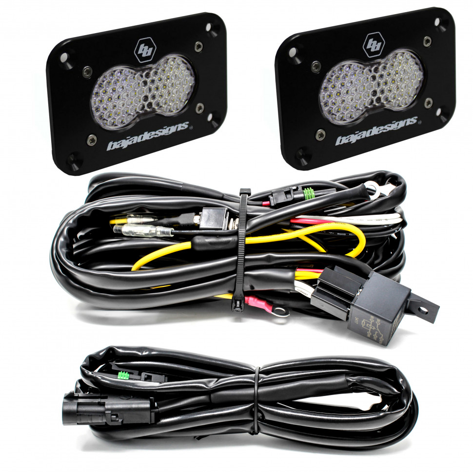 Baja Designs 547808 S2 Sport 2.93"x1.68" Work/Scene Led Off-Road Light Pair Flush Mount