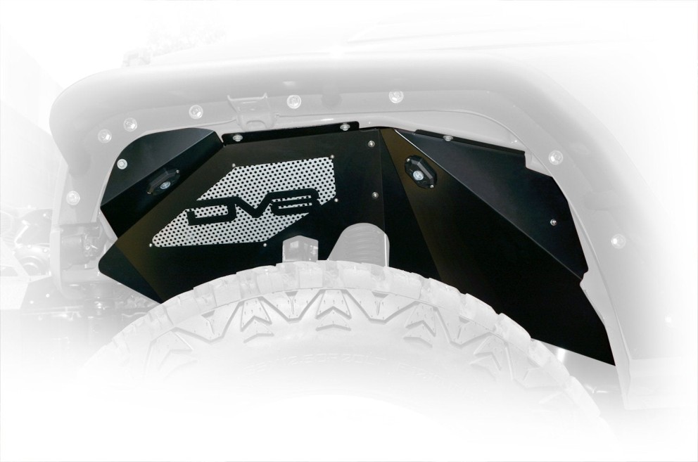 Передні підкрилки з LED-підсвіткою Jeep Wrangler JK 07-18 перед 2шт. DV8 Offroad INFEND-01FBRL