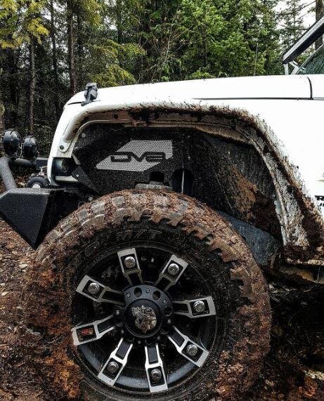 Передні підкрилки з LED-підсвіткою Jeep Wrangler JK 07-18 перед 2шт. DV8 Offroad INFEND-01FBRL