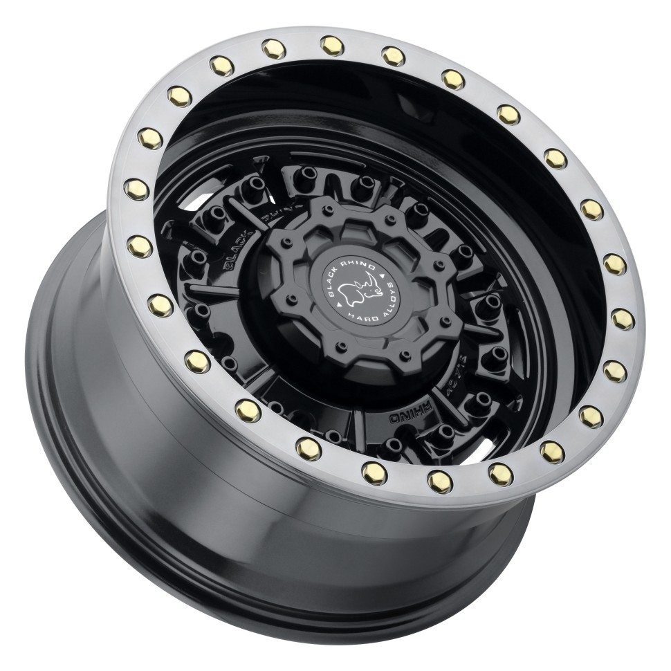 Black Rhino 1895ABR126114B76 Abrams Wheel Gloss Gunblack W/Machined Dark Tint Lip 18x9.5 +12