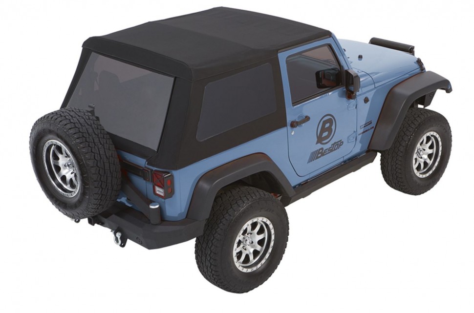 Мягкая крыша софт топ Jeep Wrangler JK 07-18 2 Door (Black Twill) Trektop Glide Bestop 5492217