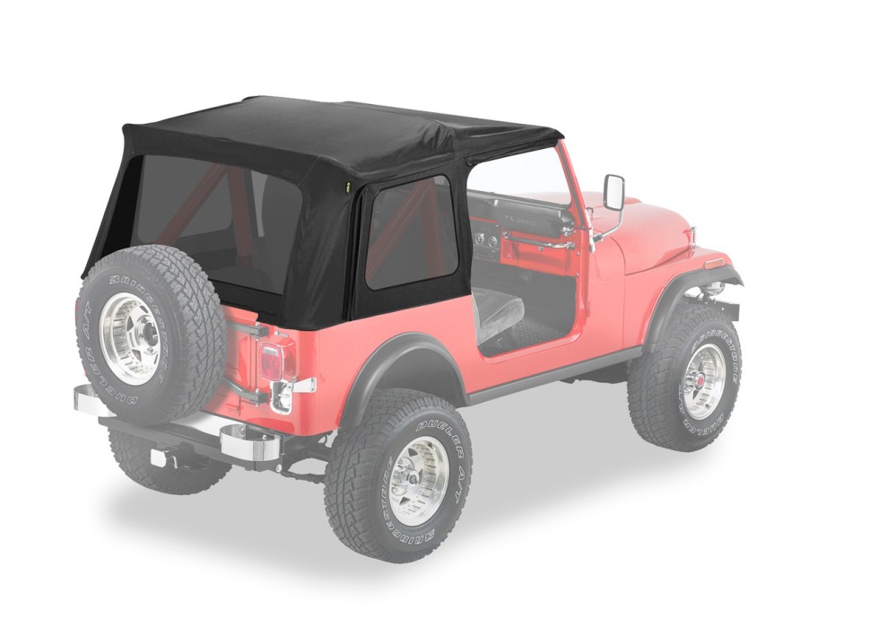Мягкая крыша Supertop Classic Soft Top Black Denim Jeep CJ7/Wrangler YJ 76-95 Bestop 5459915