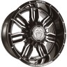 Anthem Off-Road A755201063045D Equalizer Wheel Gloss Black W/Gray Tinted Milled Spoke Edges 20x10 -24