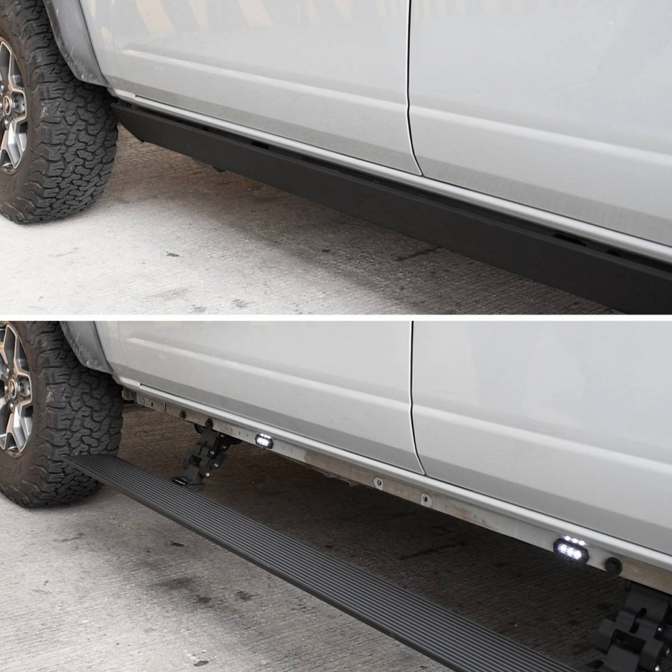 Go Rhino 20405187PC E-Board Electric Running Boards Chevrolet Silverado/GMC Sierra 2500/3500 15-19 Crew Cab