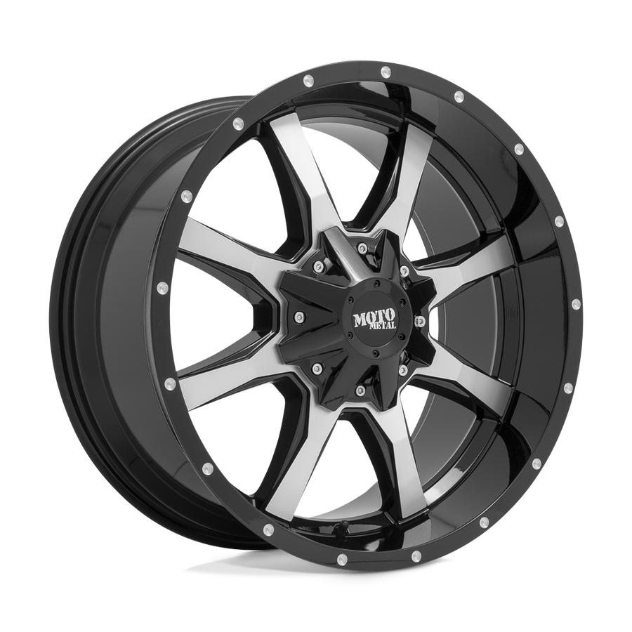 Moto Metal MO97081067324NUS MO970 Wheel Gloss Black W/Machined Face 18x10 -24