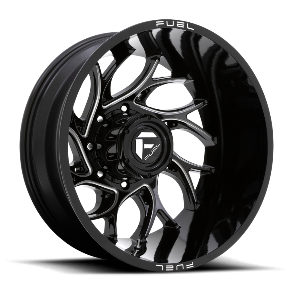 Fuel Off Road D74122828D35 Runner Dually Wheel Gloss Black Milled 22x8.25 -240