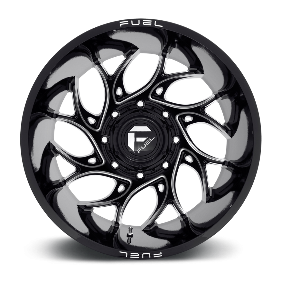 Fuel Off Road D74122828D35 Runner Dually Wheel Gloss Black Milled 22x8.25 -240