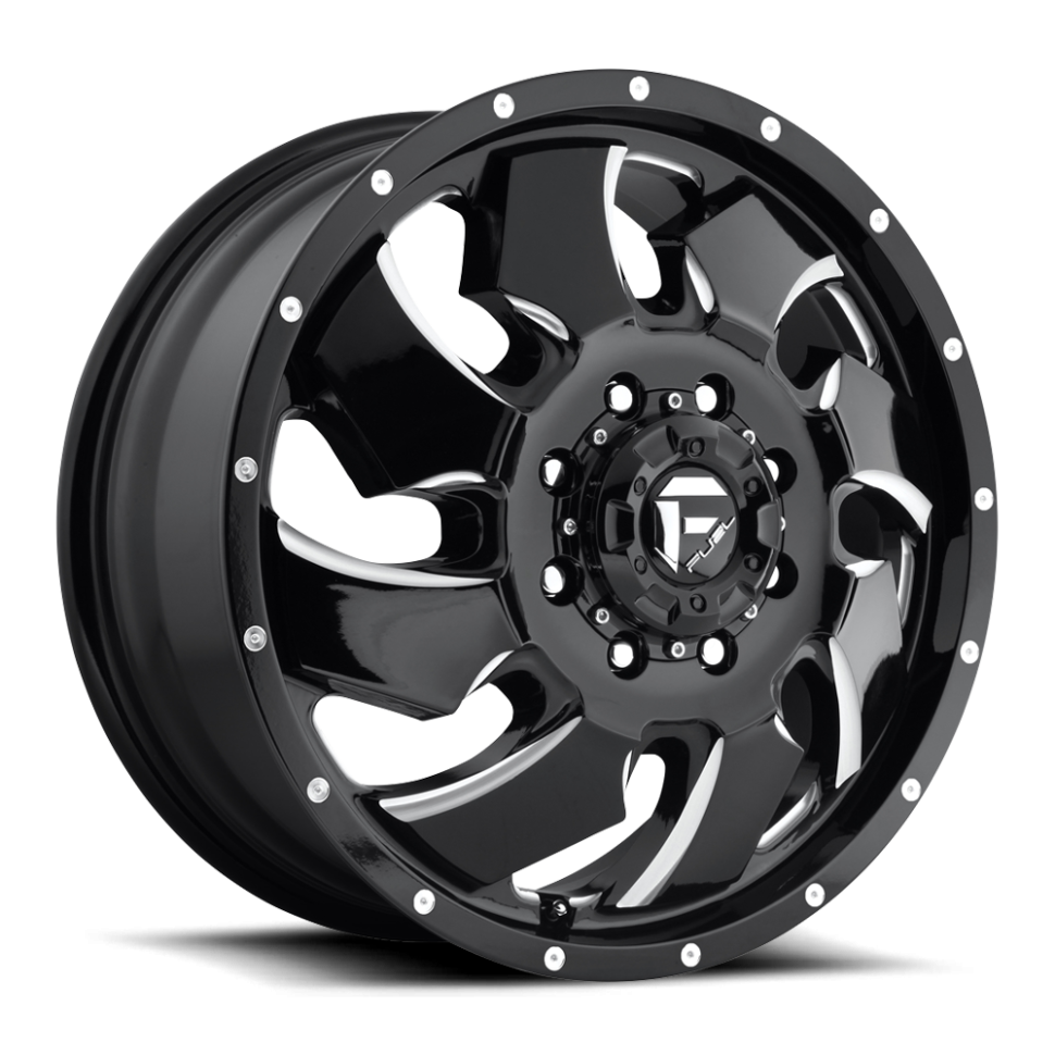Fuel Off Road D574208292 Cleaver Dually Wheel Gloss Black Milled 20x8.3 +105