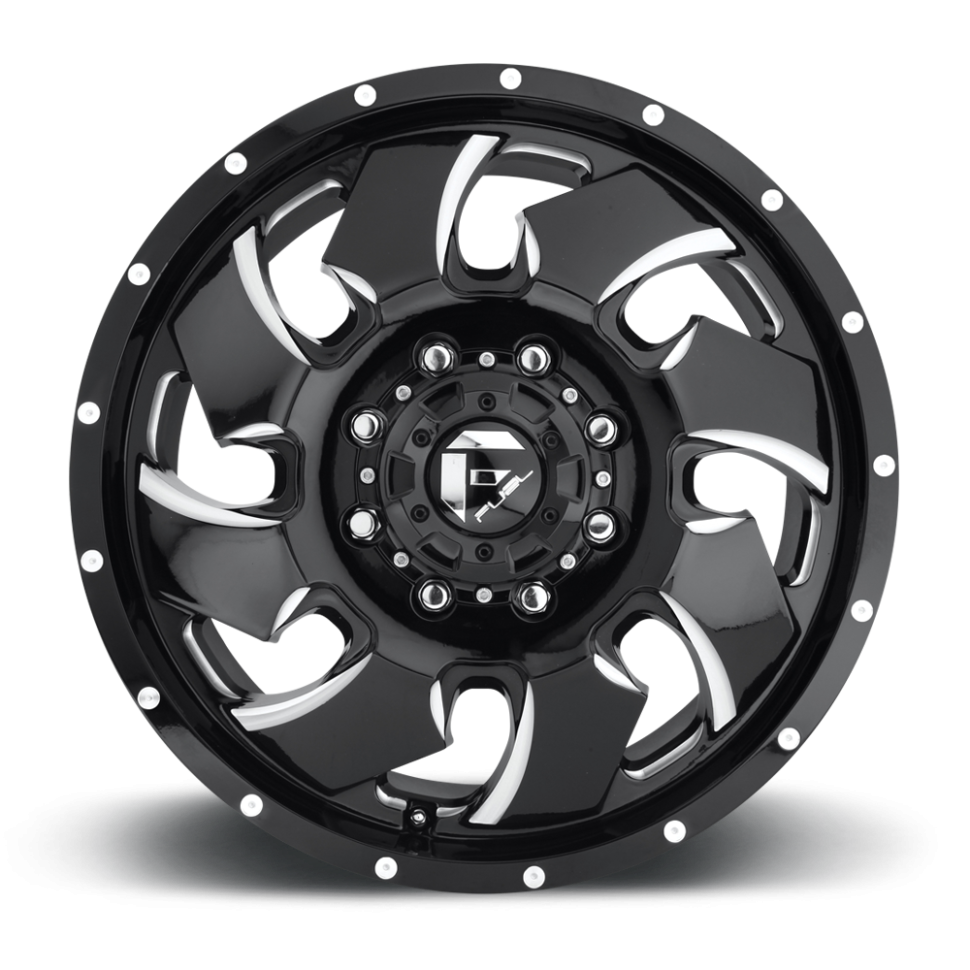 Fuel Off Road D574208292 Cleaver Dually Wheel Gloss Black Milled 20x8.3 +105
