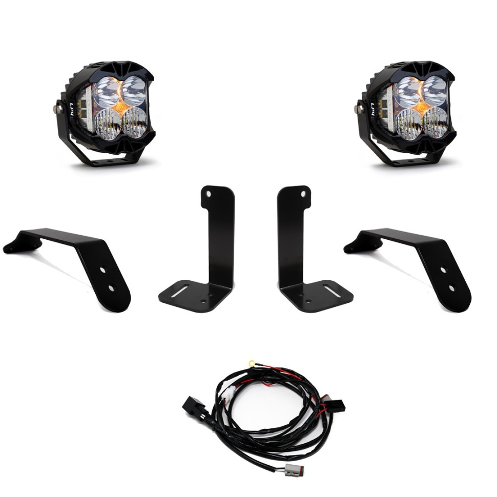 Комплект дополнительных LED фар на бампер Driving/Combo Jeep Wrangler JL/Gladiator JT 18-25 LP4 Pro Baja Designs 447658
