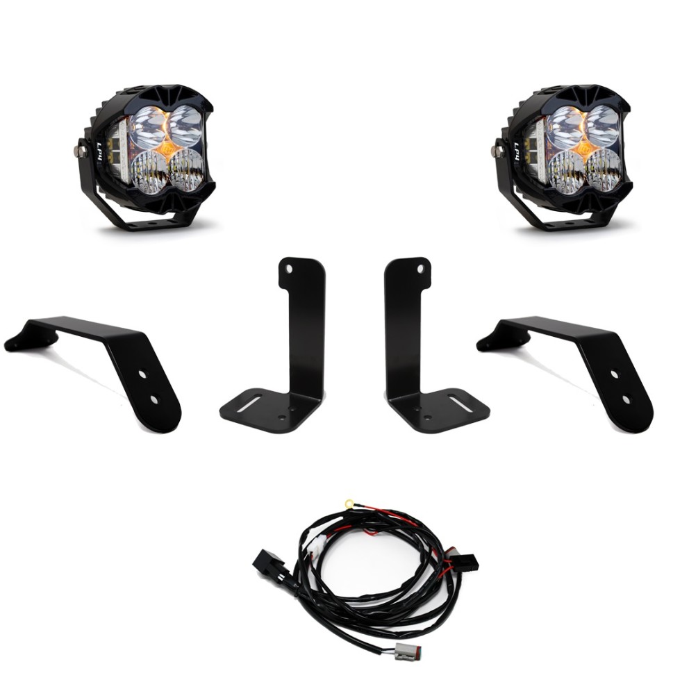 Комплект дополнительных LED фар на бампер Driving/Combo Jeep Wrangler JL/Gladiator JT 18-25 LP4 Pro Baja Designs 447658