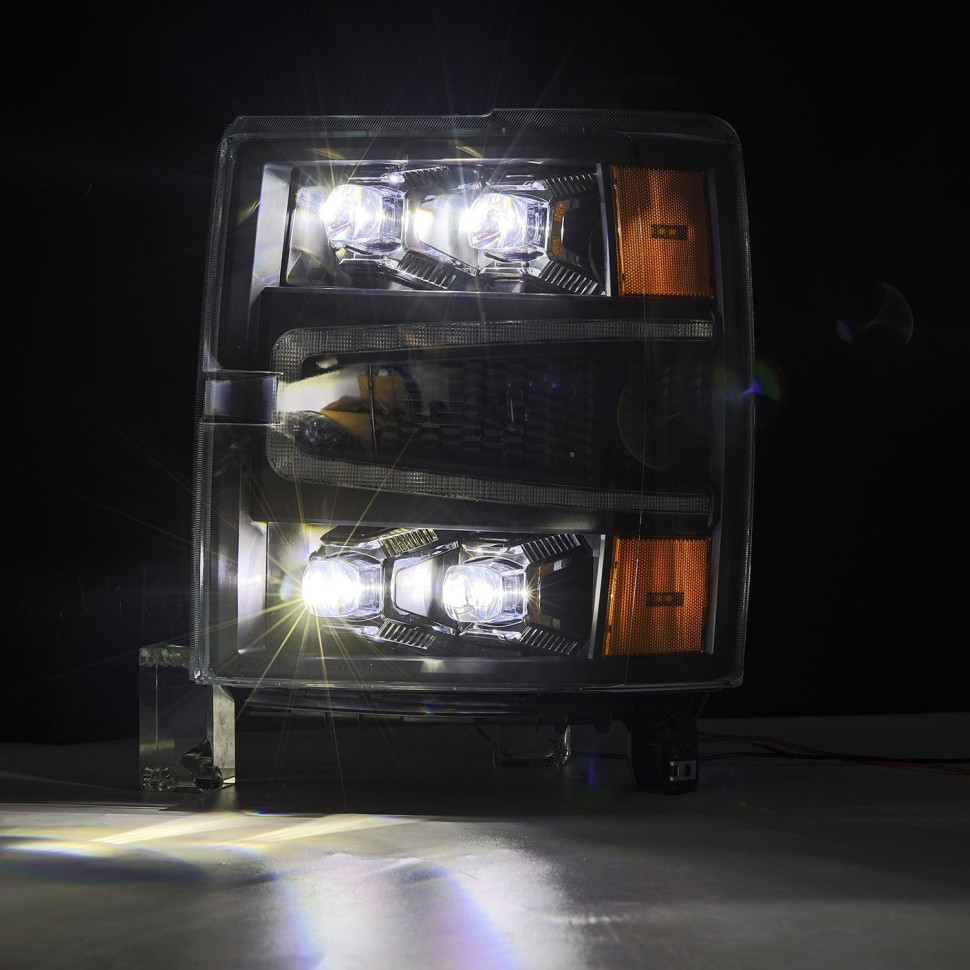 Комплект передних Led фар Chevrolet Silverado 1500 14-15 NOVA-Series AlphaRex 880239