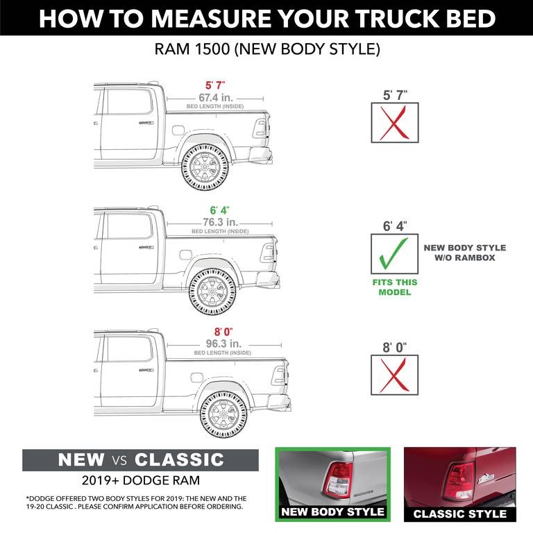 Ролета багажника выдвижная с электроприводом Dodge Ram 1500 19-25 6'4" E-Series Roll-N-Lock RC402E