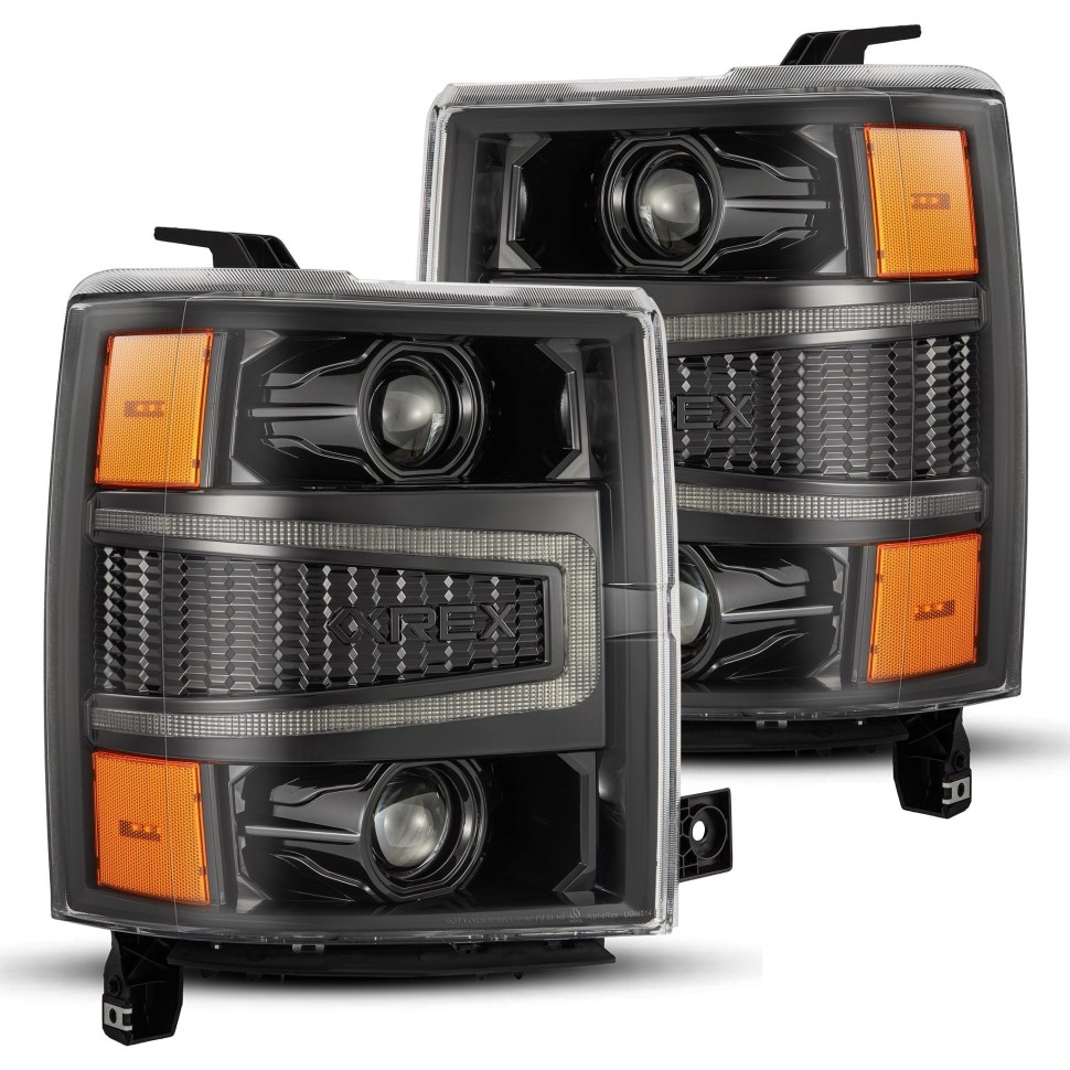 Комплект передних Led фар Chevrolet Silverado 1500 14-15 LUXX-Series AlphaRex 880244