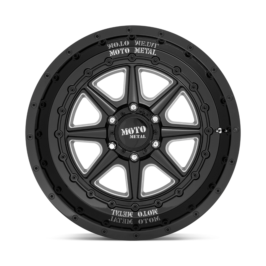 Moto Metal MO80124280344N Phantom Wheel Gloss Black Milled 24x12 -44