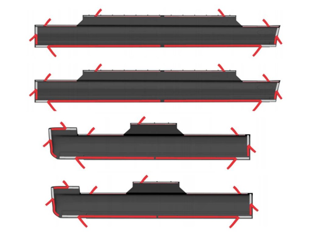 Накладки на пороги Ford F-150/F-150 Lightning 21-25 Trail Armor Bushwacker 14097