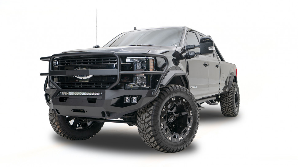 Передний бампер с открытым крылом защитной дугой Matrix Ford F-250/F-350 11-16 Fab Fours FS11-X2550-1