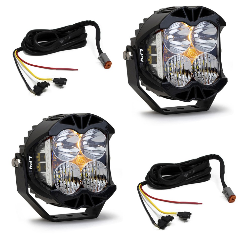 Комплект дополнительных LED фар на бампер Driving/Combo Jeep Wrangler JL/Gladiator JT 18-25 LP4 Pro Baja Designs 447672UP