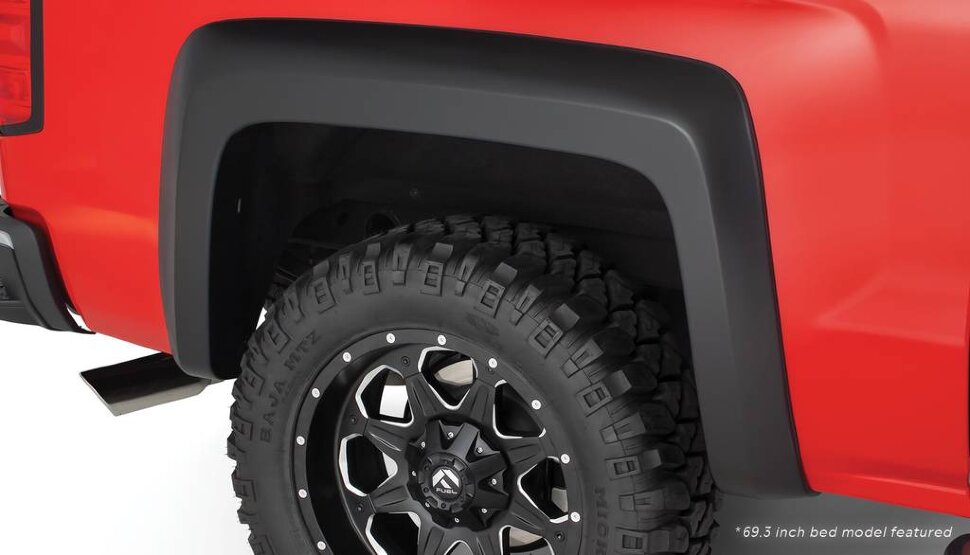Bushwacker 40128-02 Extend A Fender Flares Set 2PC Rear Chevrolet Silverado 1500/2500/Silverado 3500 14-19